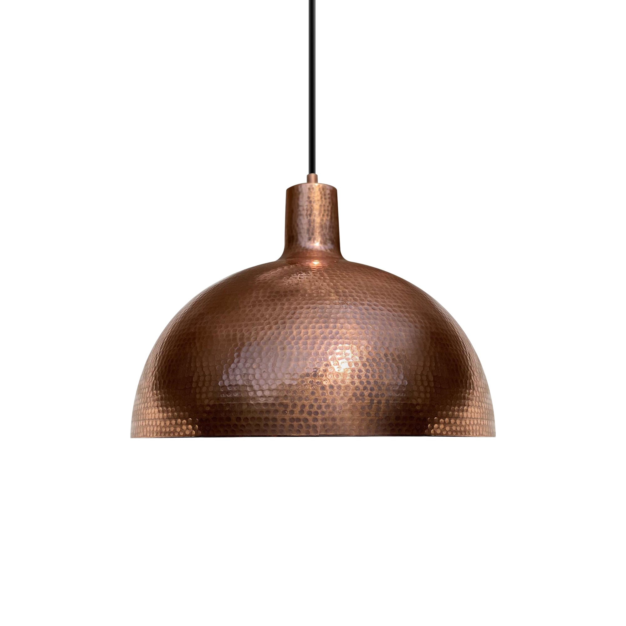 hammered dome pendant light
