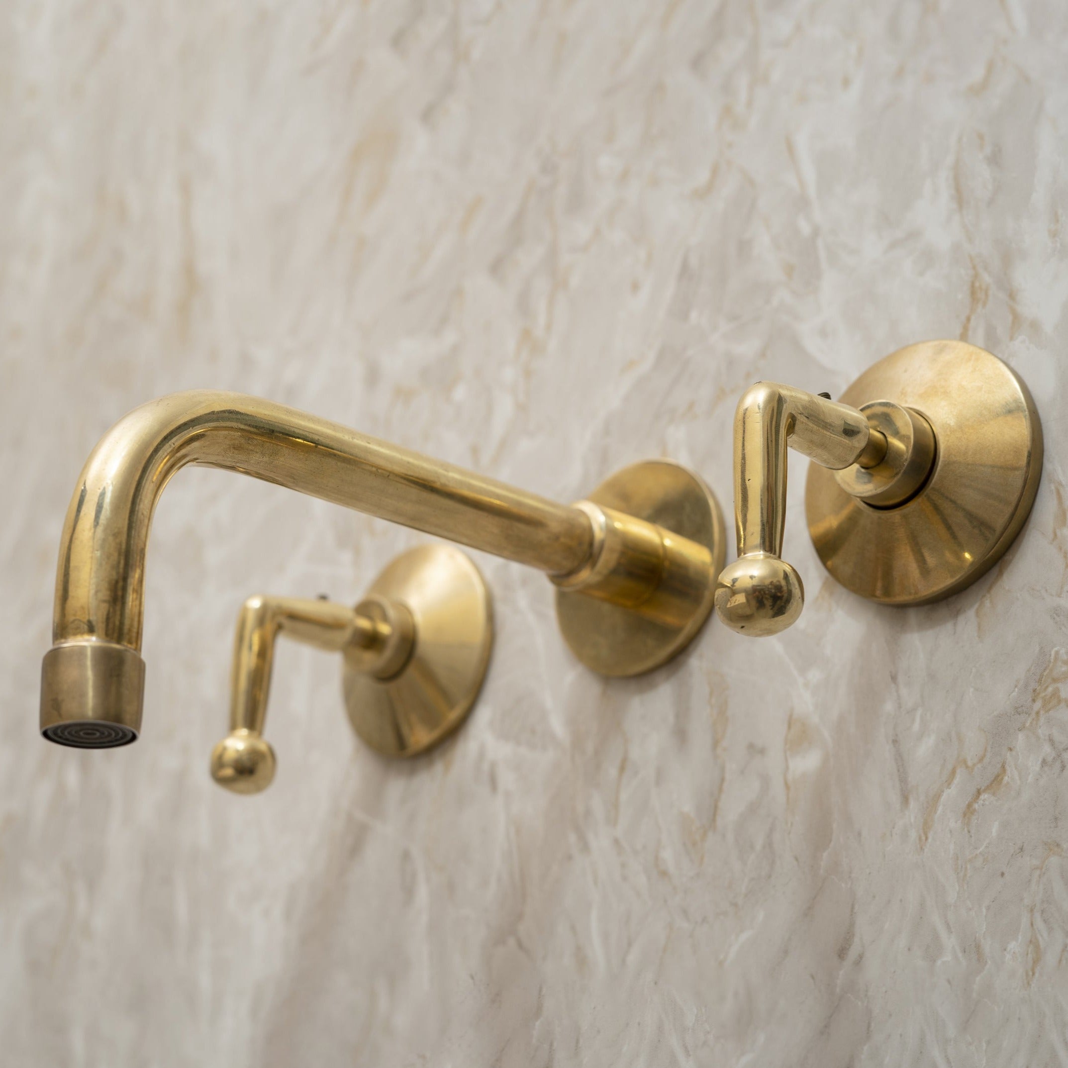 Unlacquered Brass Wall Mounted Faucet