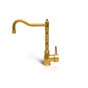 Solid Brass Deck Mount Bathroom Sink Faucet