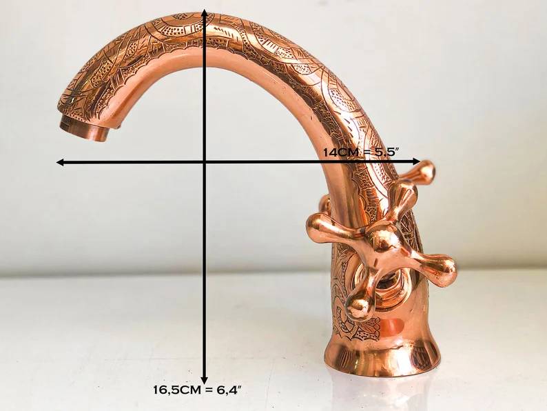 Rustic Elegance Copper Sink Faucet for Charming Bathroom