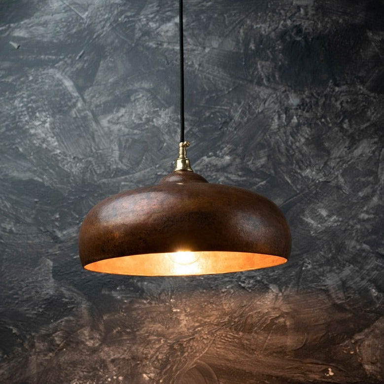 Dark copper island ceiling lamp