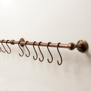 Copper Pot Rack Rustic kitchen Wall Hanging Storage