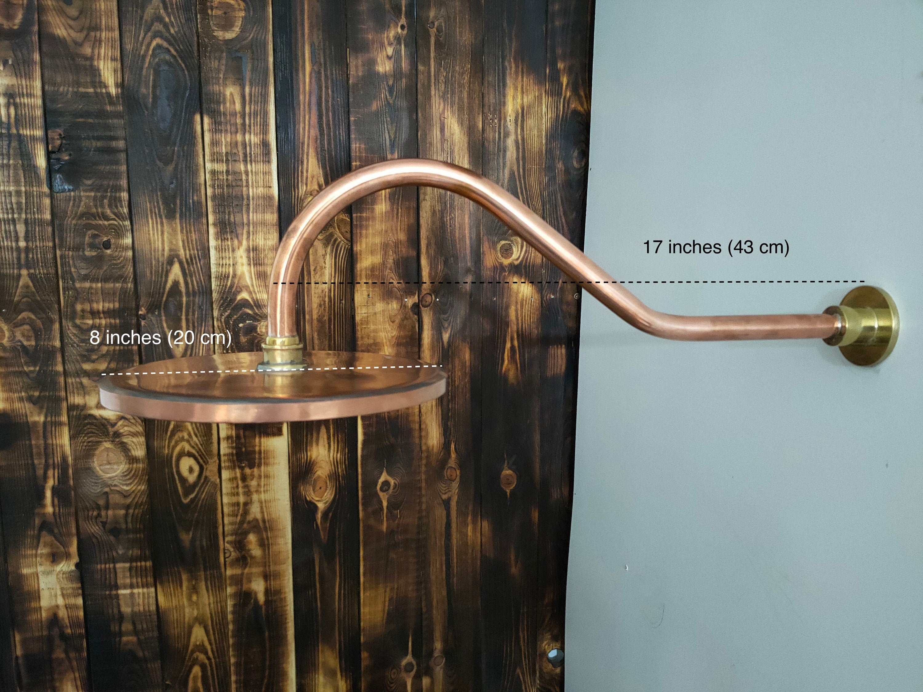 Copper Shower head ,Copper Rainfall Shower Head with Extension Arm Zayian